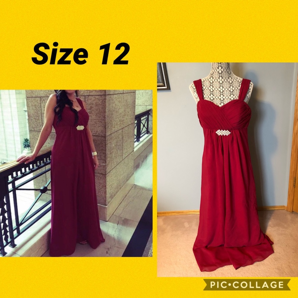 Size 12 stunning red bridesmaid dress